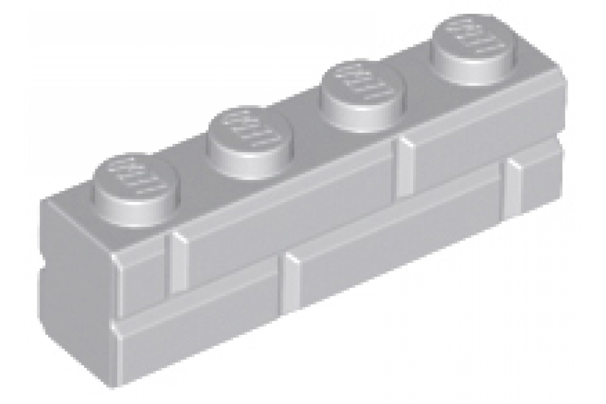 Brick, Modified 1 x 4 with Masonry Profile Light Gray