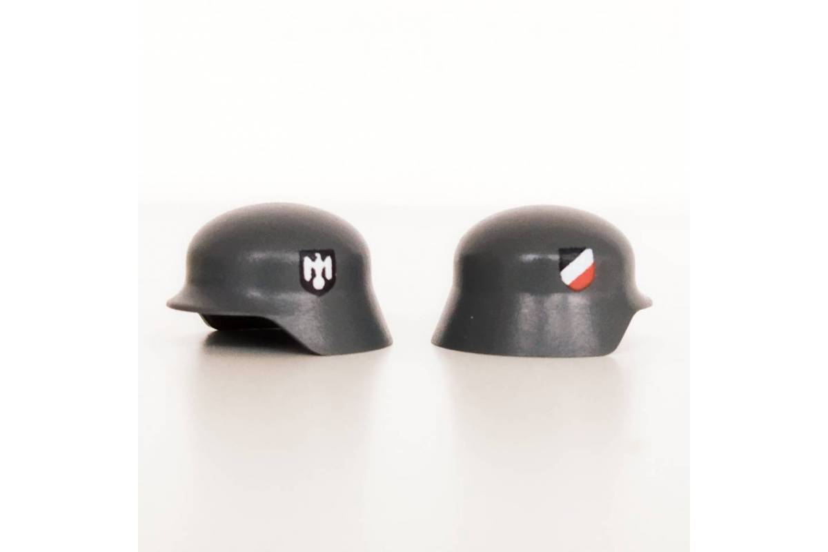 Stahlhelm with two-sided Wehrmacht print gray