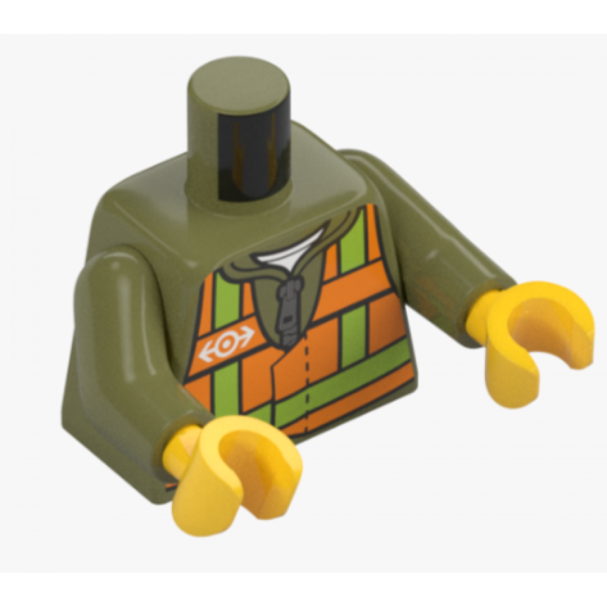 Torso Train, Safety Vest with Train Logo Pattern