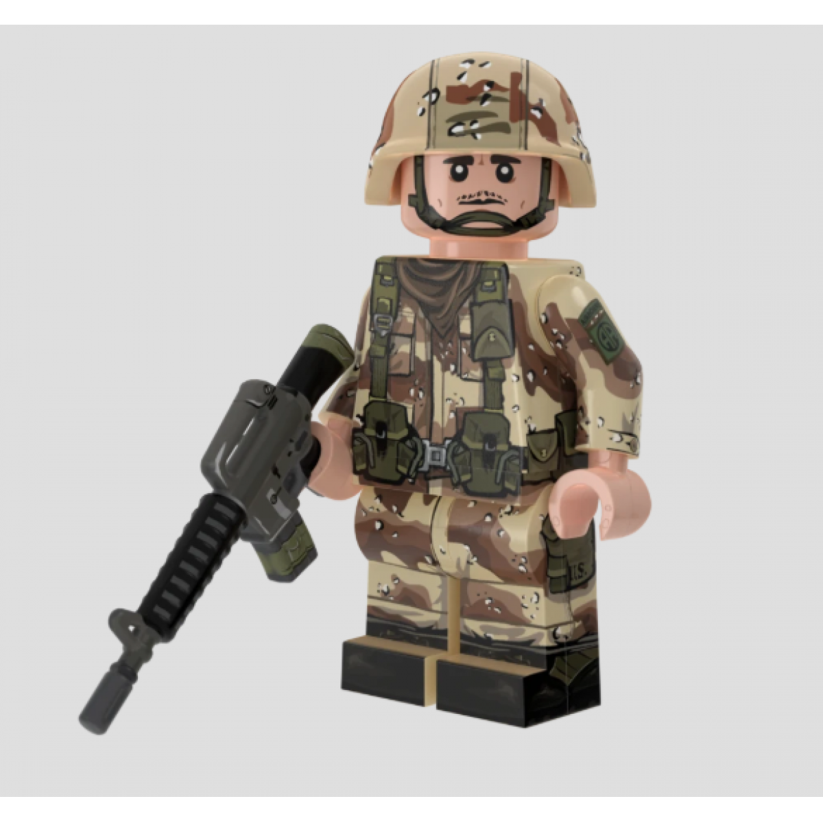 82nd Airborne Desert Storm Rifleman with Perfect Caliber™ BrickArms® M16A2