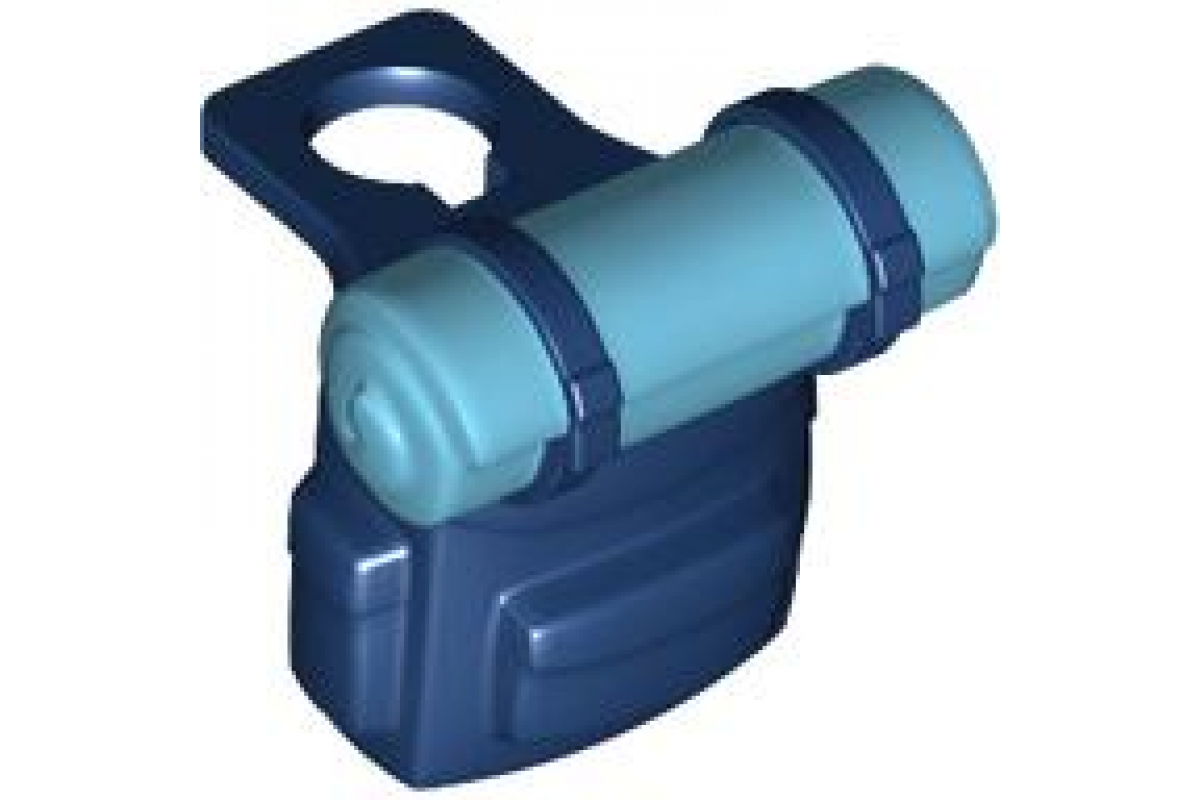 Backpack with Molded Medium Azure Bedroll Pattern