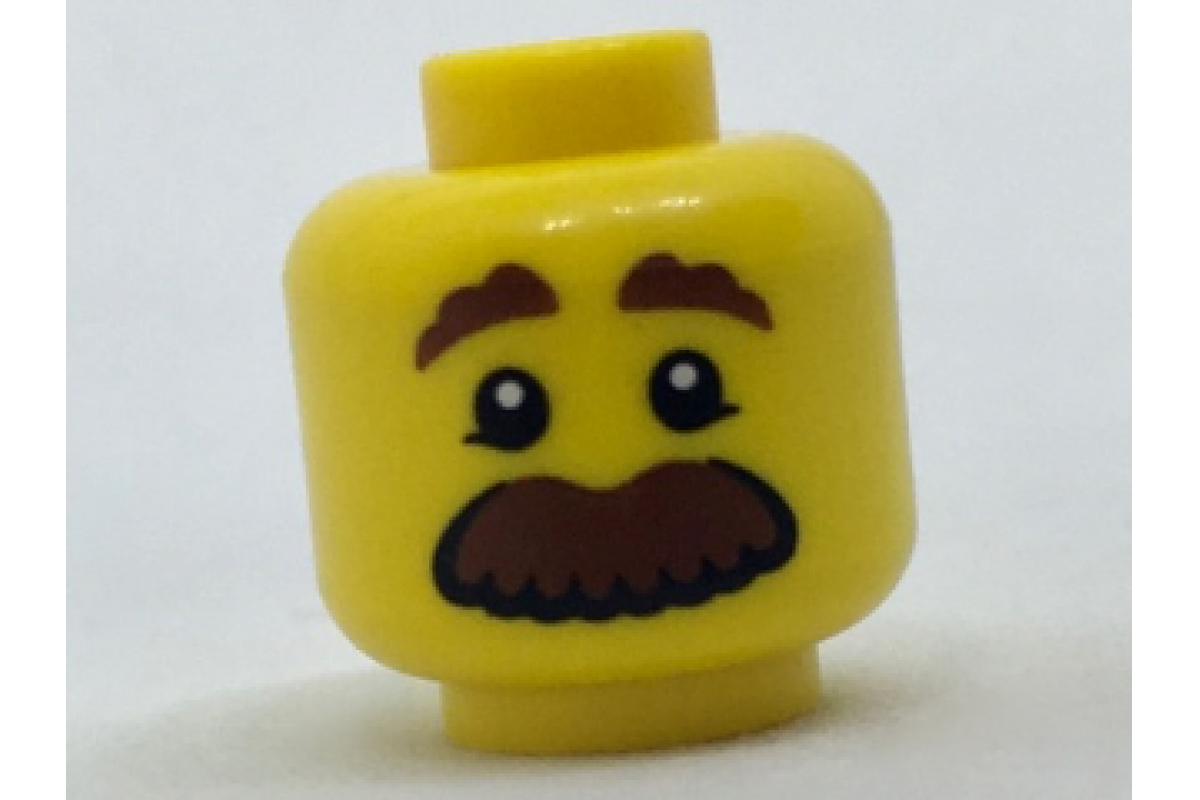 Head Brown Eyebrows and Large Moustache Pattern