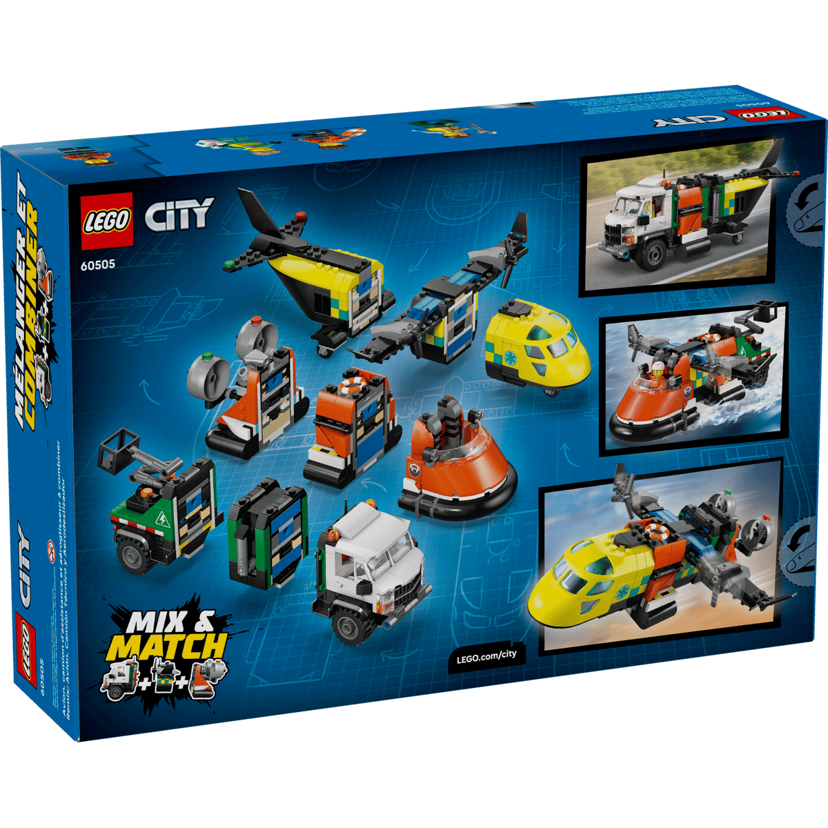 60505 Airplane, Service Truck and Hovercraft Remix