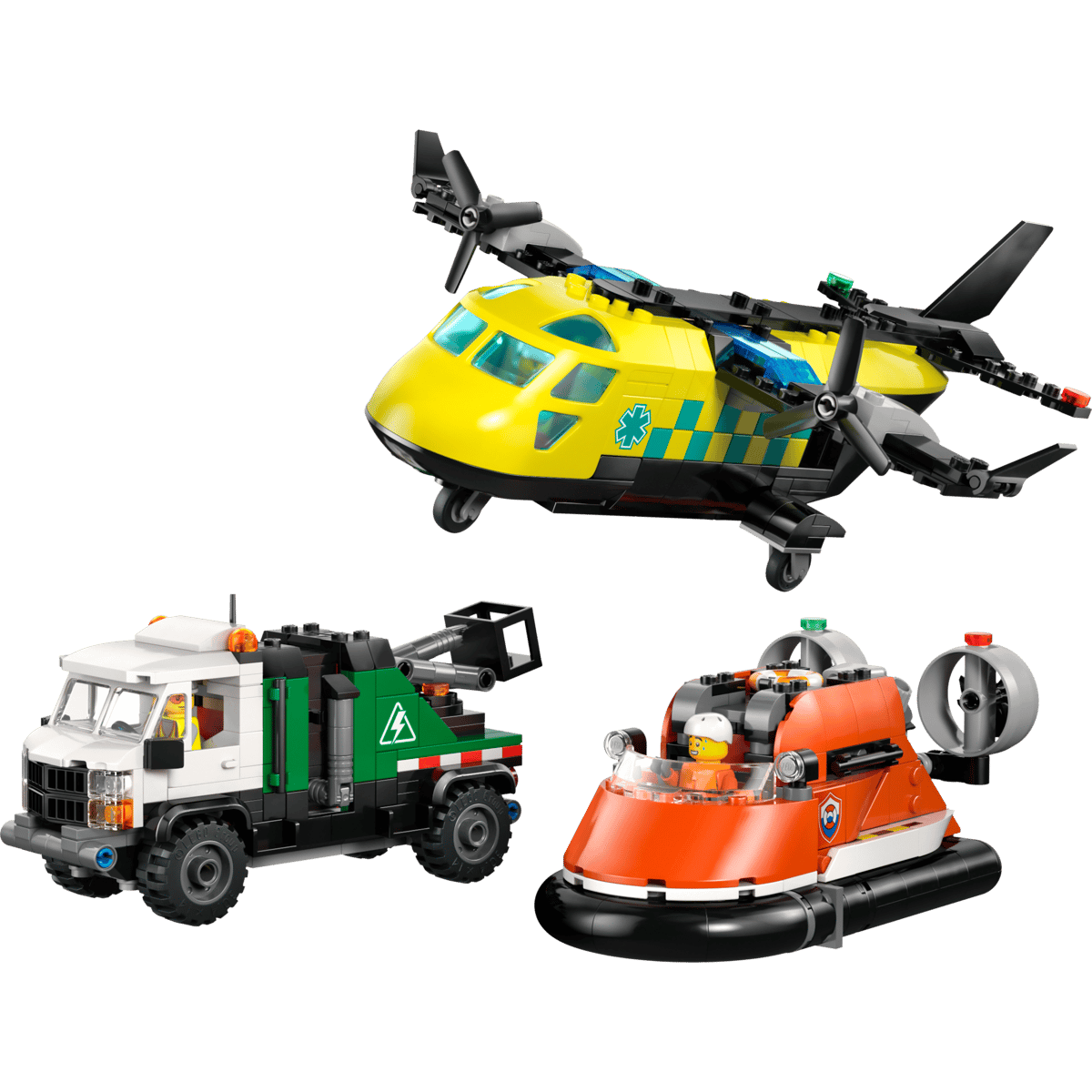 60505 Airplane, Service Truck and Hovercraft Remix