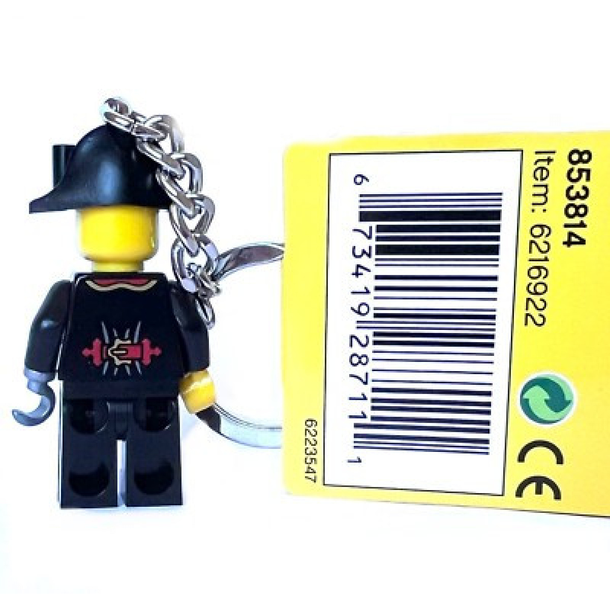 853814 Pirate Captain Minifigure Keychain