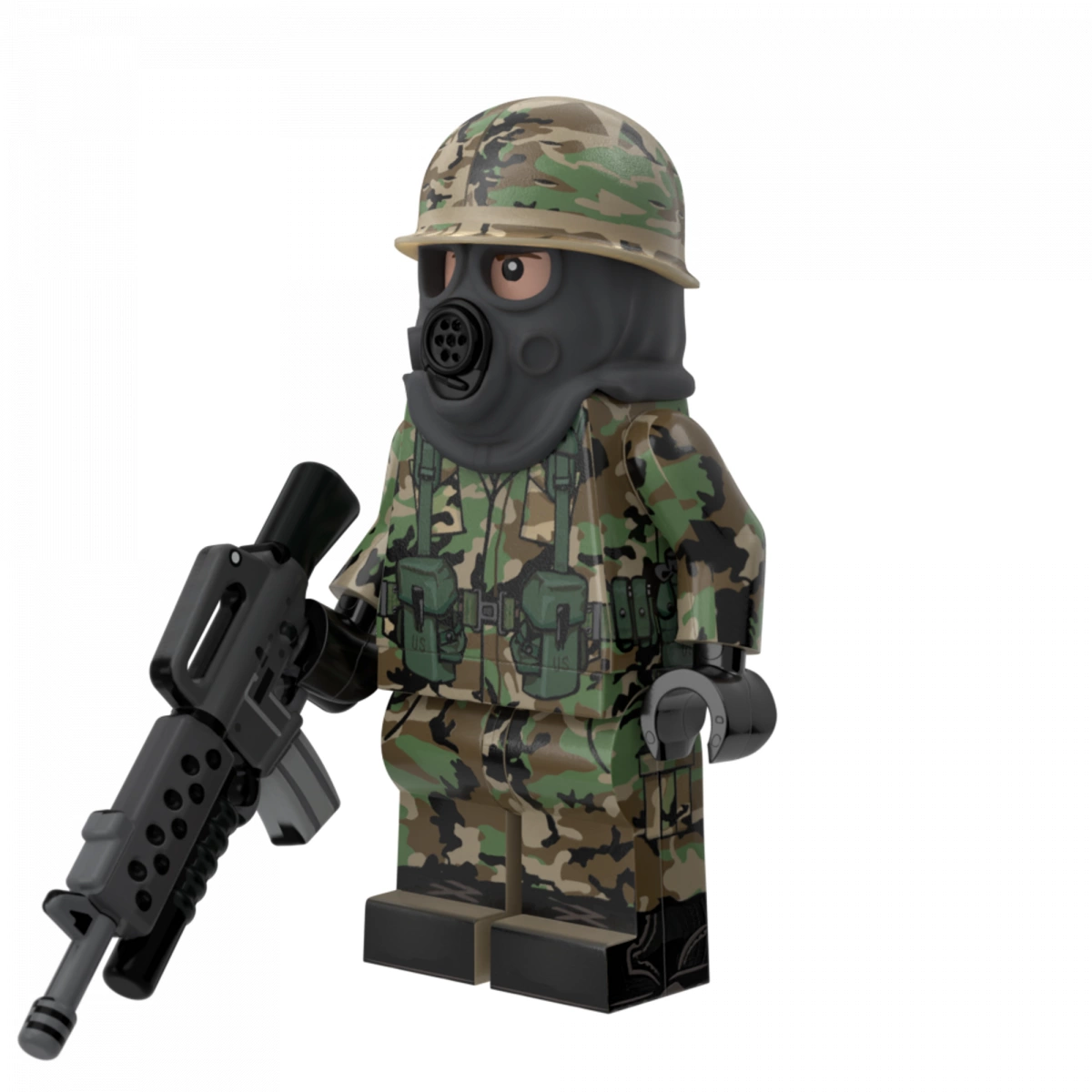 Cold War US Army Rifleman with Perfect Caliber BrickArms M16A2 GL