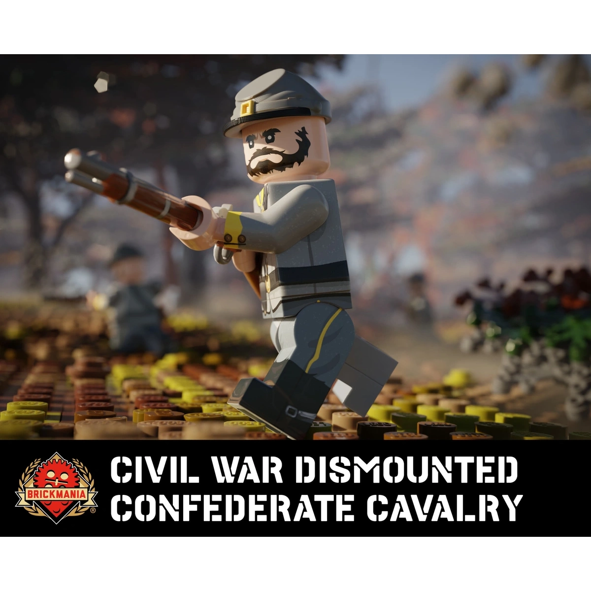 Civil War Dismounted Confederate Cavalry with Caplock Musket