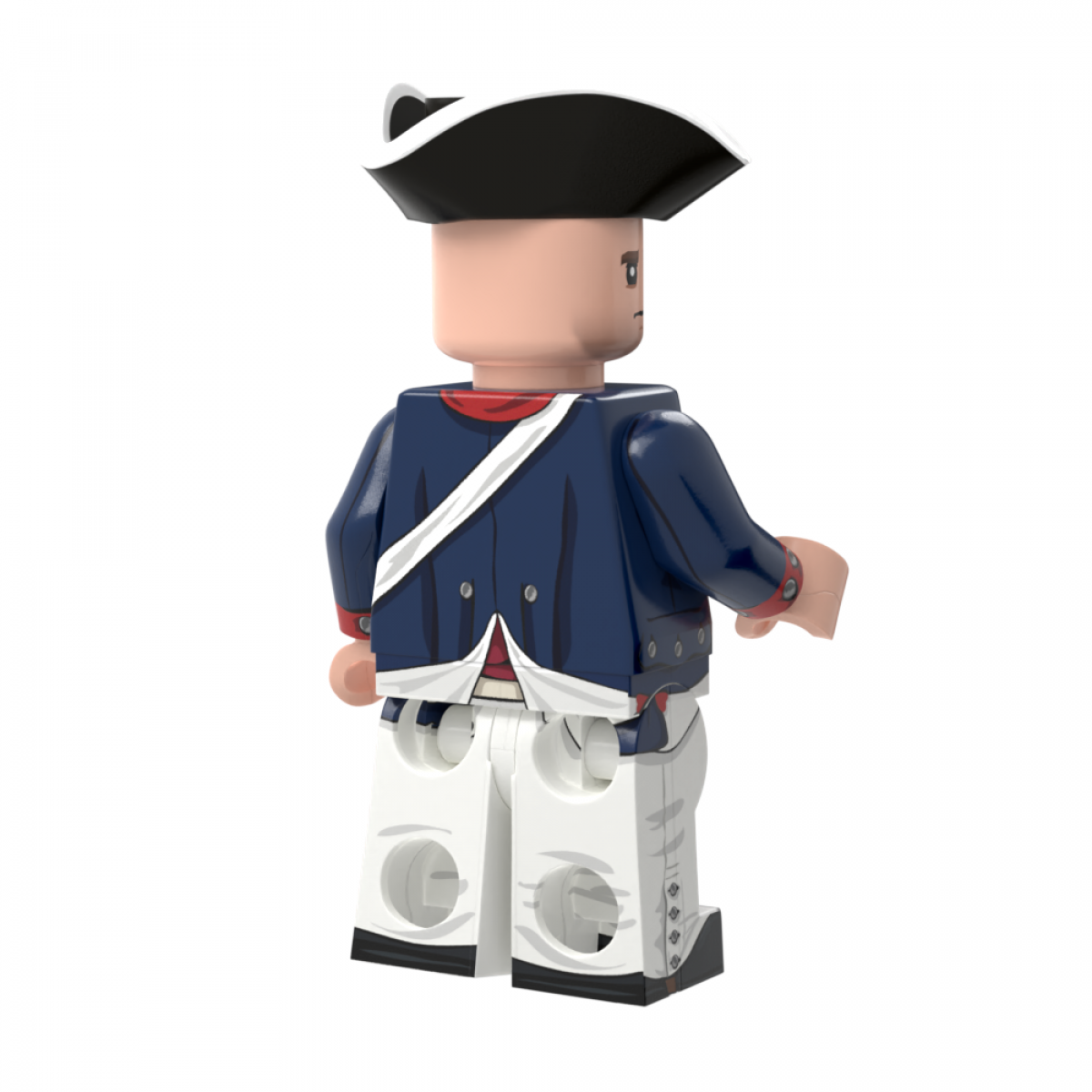 American Revolutionary War Colonial Army Standard Bearer with Flag