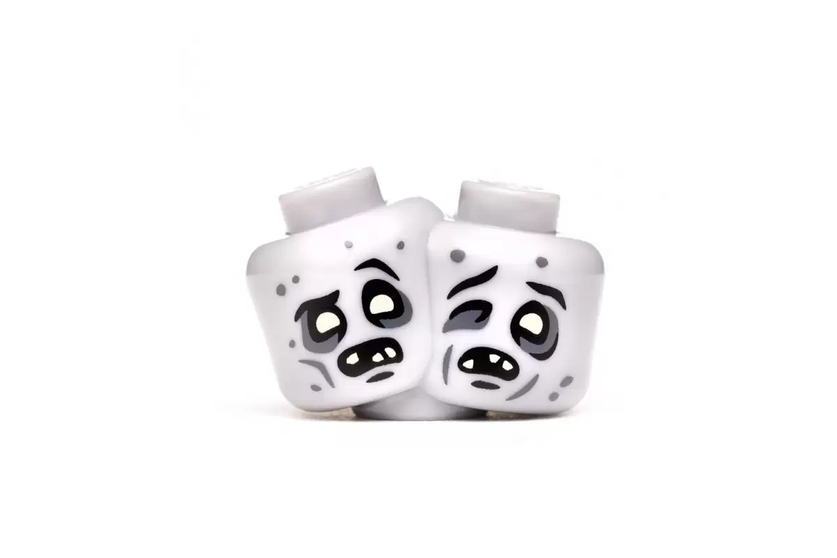 Double Head Zombie Citizenbrick parts and minifigures for Lego Nevabrick official reseller with worldwide shipping