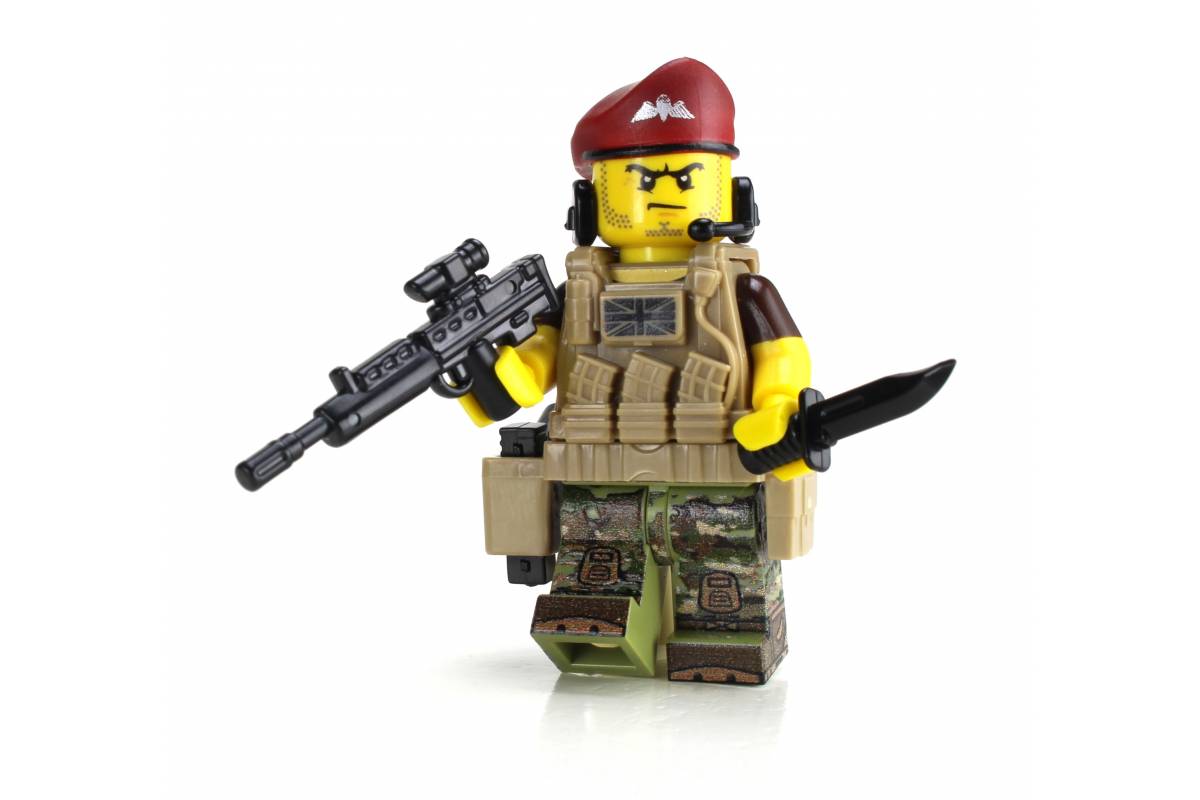 British Paratrooper Battle Brick Custom Minifigure