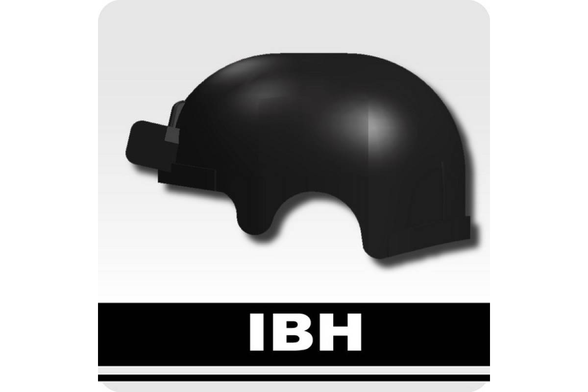 Тактический шлем IBH черного цвета с креплениями