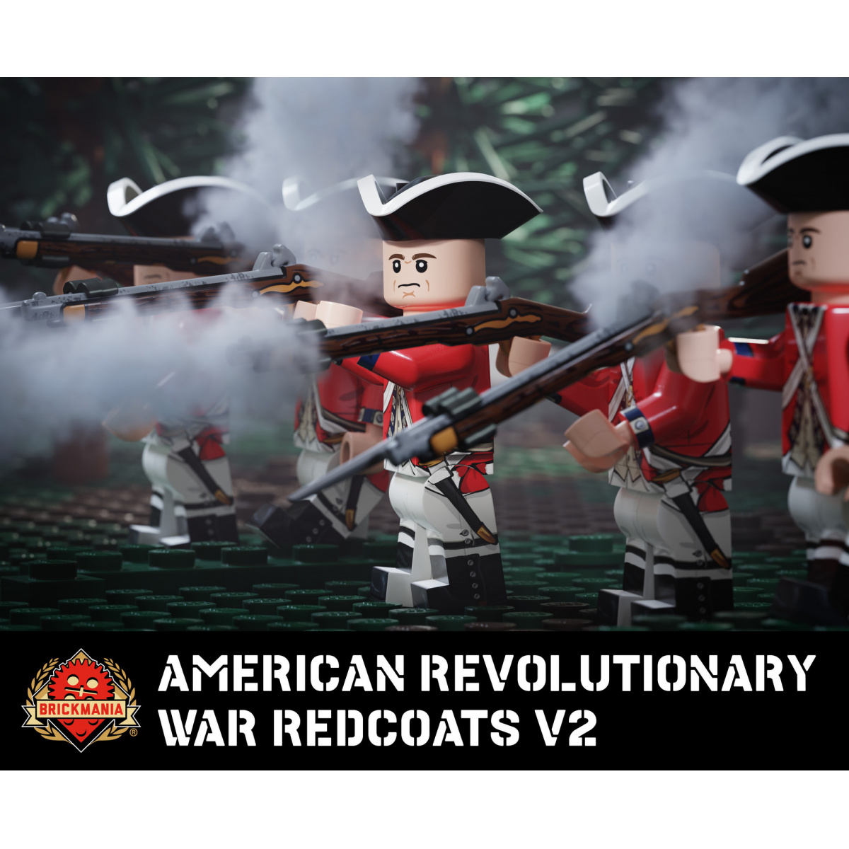 American Revolutionary War Redcoat with Flintlock Musket & Bayonet