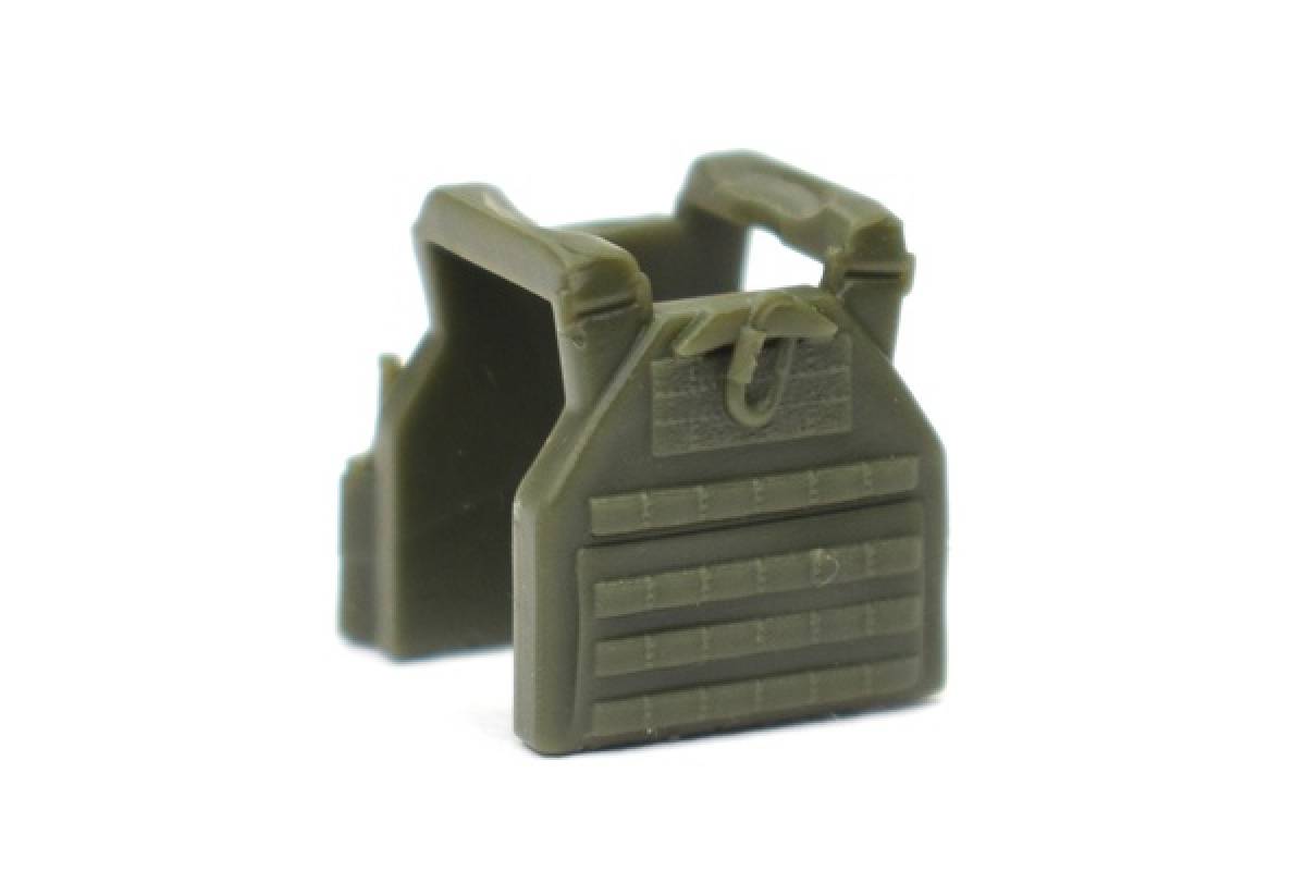 Bulletproof vest TV-110 figurines (pouches, walkie-talkie). Dark green