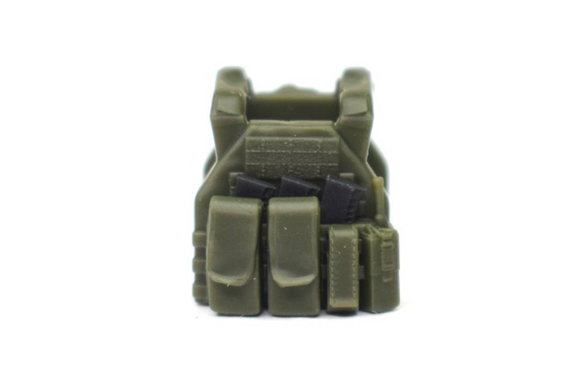 Bulletproof vest TV-110 figurines (pouches, walkie-talkie). Dark green