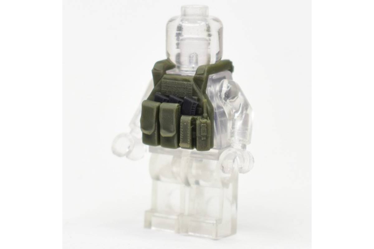 Bulletproof vest TV-110 figurines (pouches, walkie-talkie). Dark green