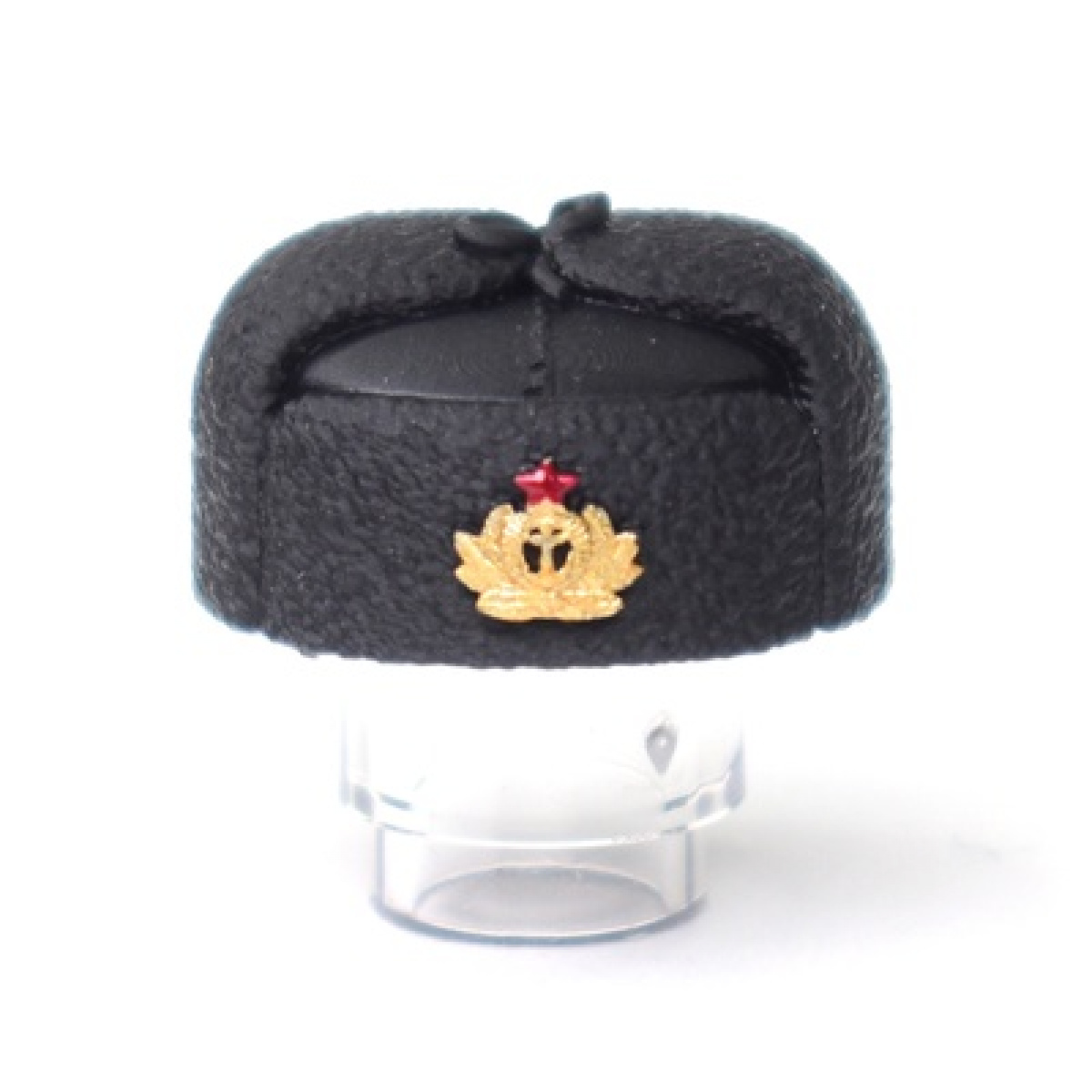 Black ushanka hat with Red Army Navy cockade