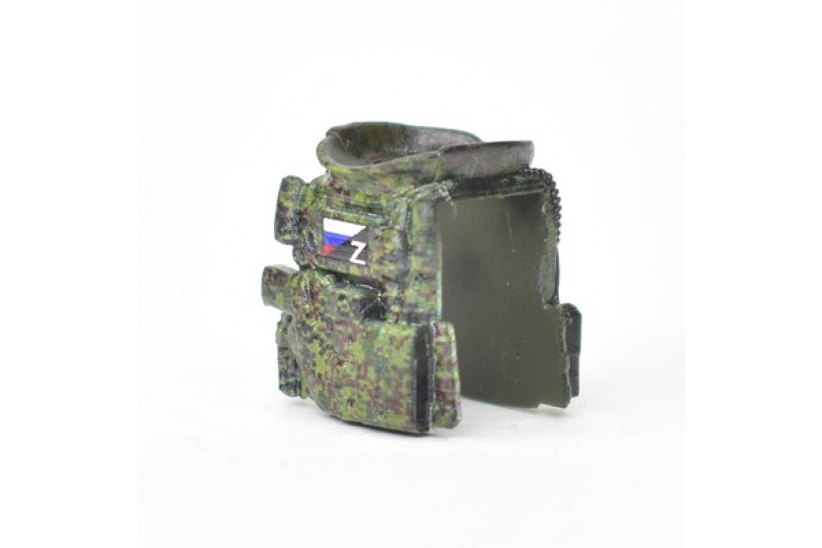 Armor vest Ratnik "machine gunner" raised collar patch flag and Z. digital camouflage