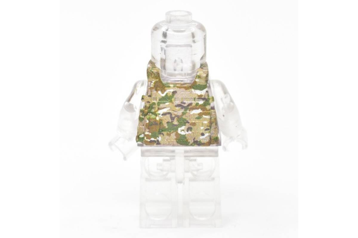 Armor vest LBT 6094 closed holsters, camouflage multicam patch Russian flag patch