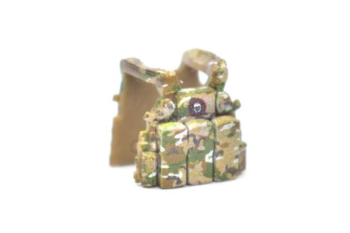 Armor vest LBT 6094 closed holsters, camouflage multicam, round patch