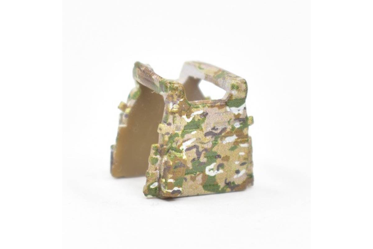 Armored vest LBT 6094 closed holsters, camouflage multicam, Patch Russian flag and skull