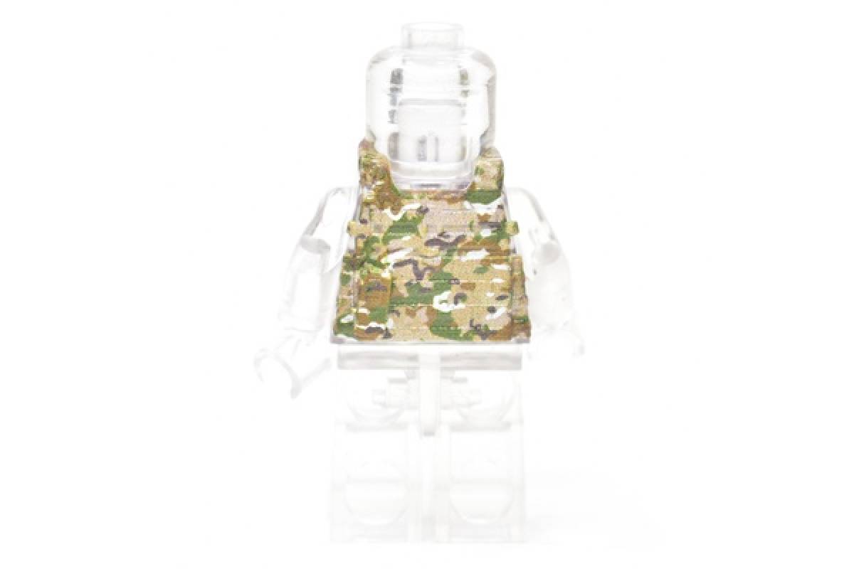 Armored vest LBT 6094 closed holsters, camouflage multicam, Patch Russian flag and skull