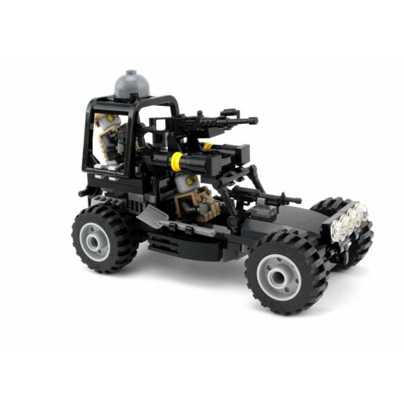 Desert Patrol Navy SEAL special forces vehicle made with real LEGO® bricks