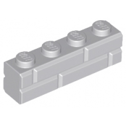 Brick, Modified 1 x 4 with Masonry Profile Light Gray