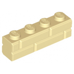 Brick, Modified 1 x 4 with Masonry Profile Tan