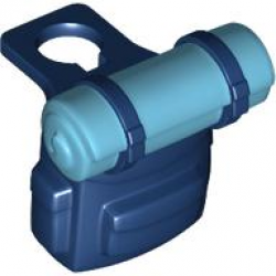 Backpack with Molded Medium Azure Bedroll Pattern