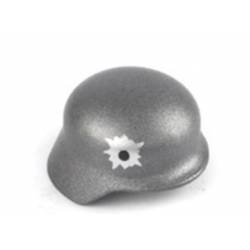 German Stahlhelm With a Hole Gray