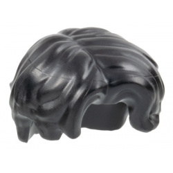 Hair Short Wavy, Parted on Right Black