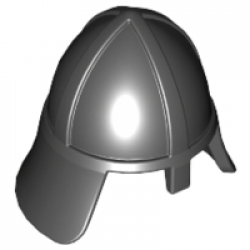 Шлем Рыцаря с защитой шеи черный