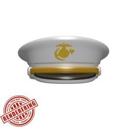 Officer Hat White (USMC)