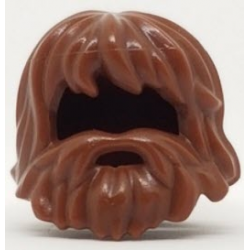 Hair Shaggy with Beard and Mouth Hole Reddish Brown