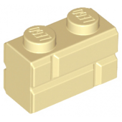 Brick, Modified 1 x 2 with Masonry Profile  Tan