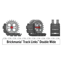 Brickmania Track Links™ - Chevron Double Wide - Brown