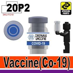 Ампула с вакциной (CoV-19), синяя