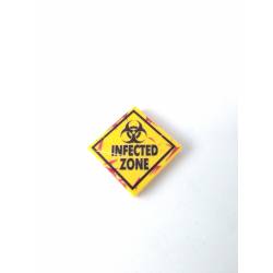 Biohazard Infected zone Sign yellow - tile 2x2