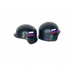Современный шлем с принтом флаг "Россия" черный