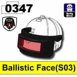 Ballistic Face S03 Black - Red Visor