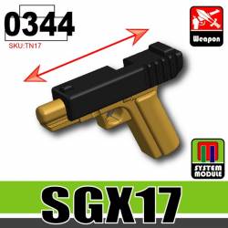 Пистолет со сдвижным затвором SGX17 черно-тановый
