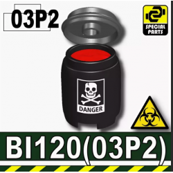 Бочка черного цвета с жидкостью BI120