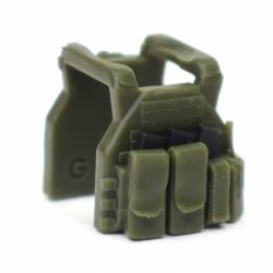 Bulletproof vest TV-110 figurines (pouches, walkie-talkie). Dark green