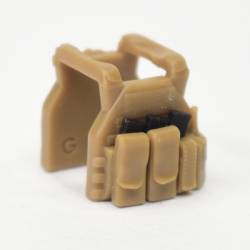 Bulletproof vest-plitnyak TV-110 (pouches, walkie-talkie). Dark beige