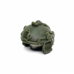 Combat helmet with headphones