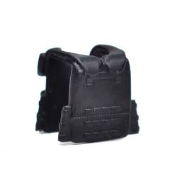 Vests 6B45 "Ratnik", lowered collar, black, pouches.