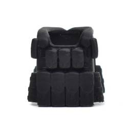 Vests 6B45 "Ratnik", lowered collar, black, pouches.