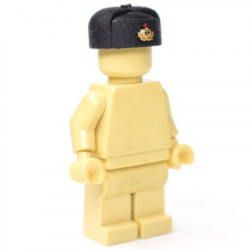 Black ushanka hat with Red Army Navy cockade