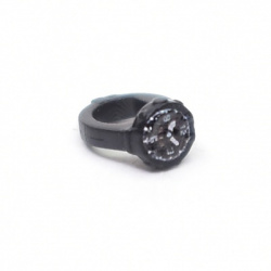 A printed wristwatch, black