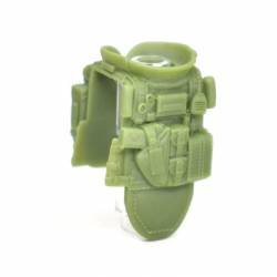 Бронежилет Ратник "пулеметчик" с напашником и несъемным рюкзаком, зеленый